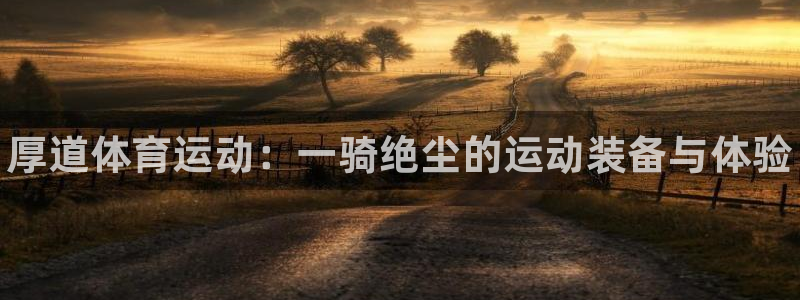 德国米兰体育官方正版app集团：厚道体育运动：一骑绝尘的运动
