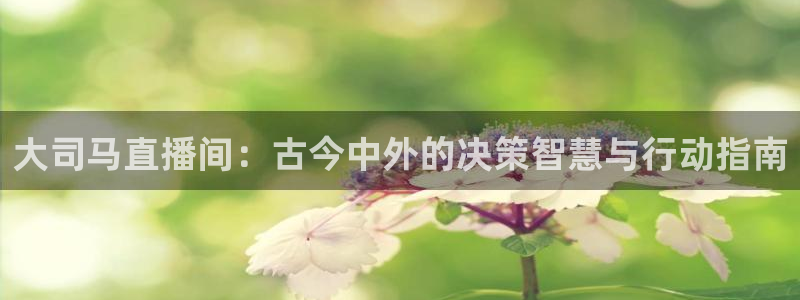 河豚体育nba直播：大司马直播间：古今中外的决策智慧与行动指南
