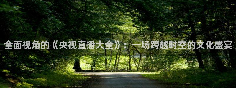 河豚体育nba在线直播：全面视角的《央视直播大全》：一场跨越时空的文化盛宴